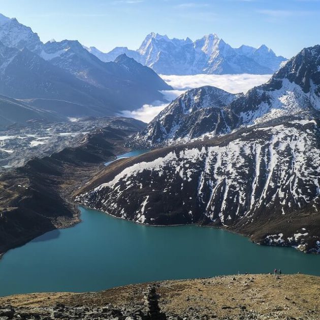 Gokyo Meren trek - 1 van de meren in Gokyo meer