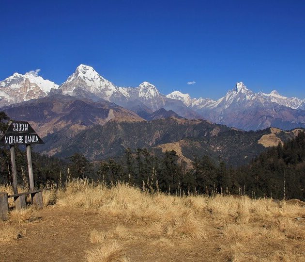 Annapurna community trektocht - zicht vanop Mohare Hill