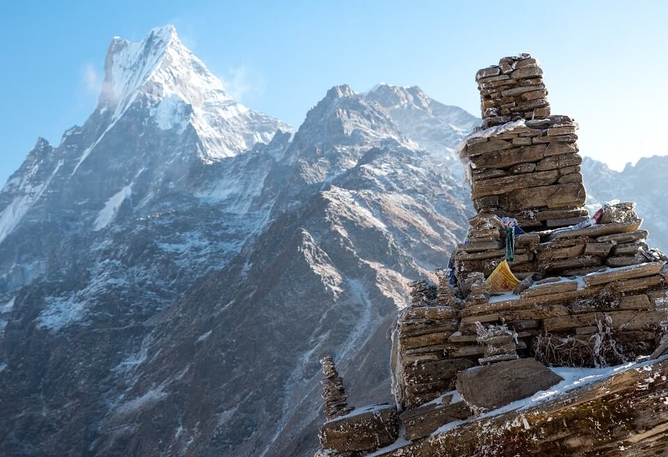 Mardi Himal trekking – zicht op de Machhapuchare of fishtail berg