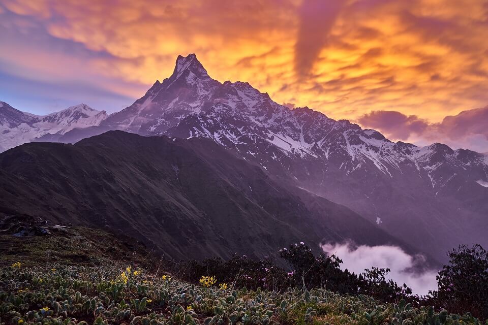 Mardi Himal trek - zicht op de Machhapuchhare