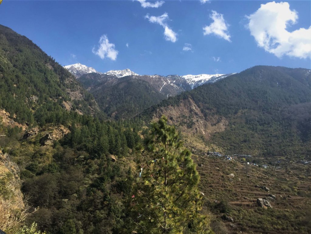 Tamang Heritage trekking – prachtige groene omgeving met mooi zicht op de Himalayas