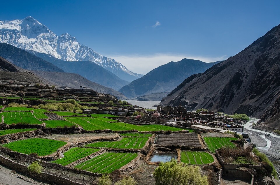 Upper Mustang trekking – het prachtige dorp Kagbeni naast de rivier